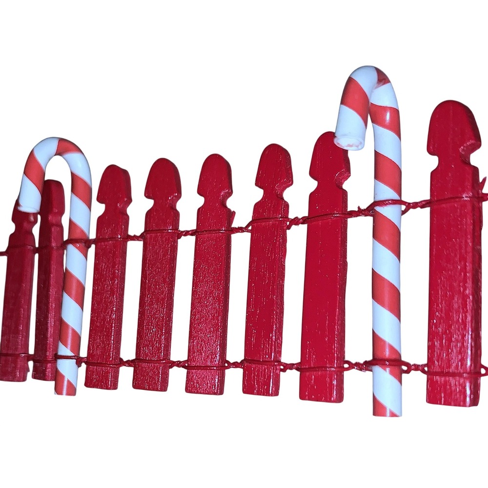 Dept 56 North Pole Accessory - Mini Village Candy Cane Fence - #52664 - 24" x 2"